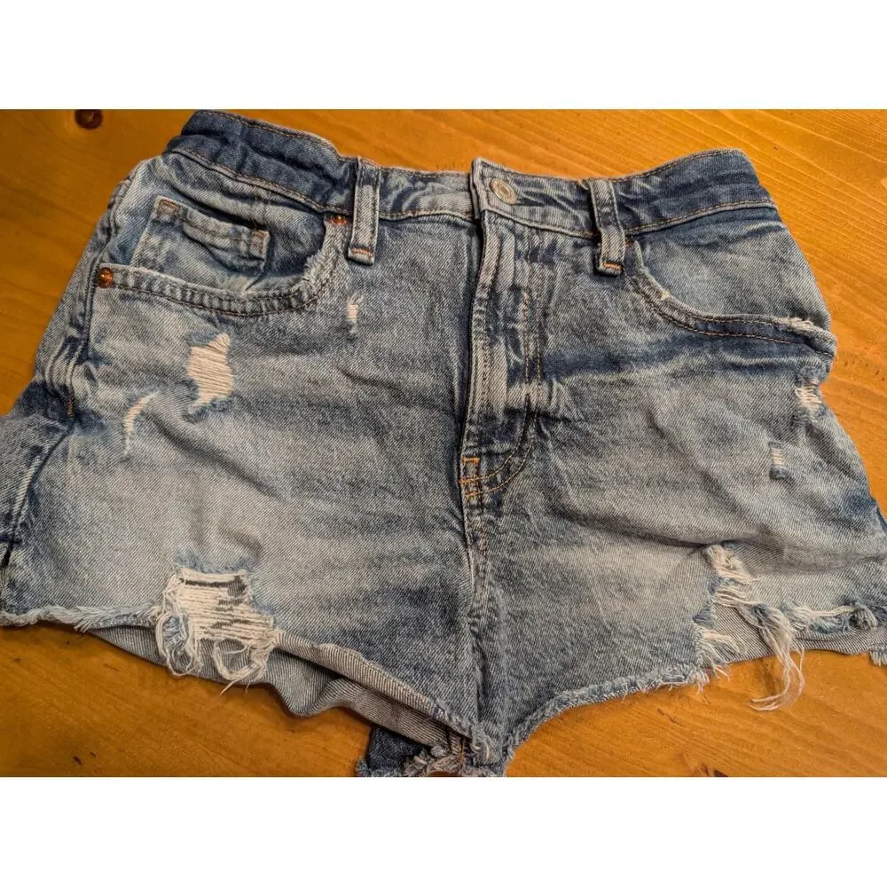 Gap Kids Denim Shorts, EGU/LN, Adjustable Waist, Girl's 14, Shortie High Rise